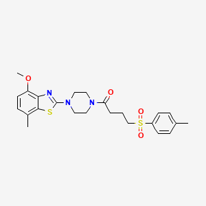 1-(4-(4-Methoxy-7-methylbenzo[d]thiazol-2-yl)piperazin-1-yl)-4-tosylbutan-1-one