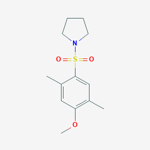 molecular formula C13H19NO3S B288720 1-[(4-Methoxy-2,5-dimethylphenyl)sulfonyl]pyrrolidine 