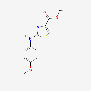molecular formula C14H16N2O3S B2887202 2-[(4-乙氧苯基)氨基]-1,3-噻唑-4-羧酸乙酯 CAS No. 1485600-48-3