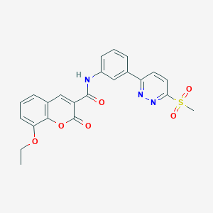 molecular formula C23H19N3O6S B2887208 8-ethoxy-N-(3-(6-(methylsulfonyl)pyridazin-3-yl)phenyl)-2-oxo-2H-chromene-3-carboxamide CAS No. 946226-56-8