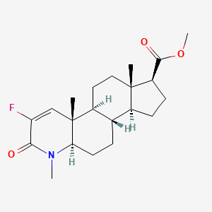 molecular formula C21H30FNO3 B2887213 Methyl (4aS,4bS,6aS,7S,9aS,9bS,11aR)-3-fluoro-1,4a,6a-trimethyl-2-oxo-2,4a,4b,5,6,6a,7,8,9,9a,9b,10,11,11a-tetradecahydro-1H-indeno[5,4-f]quinoline-7-carboxylate CAS No. 606101-78-4