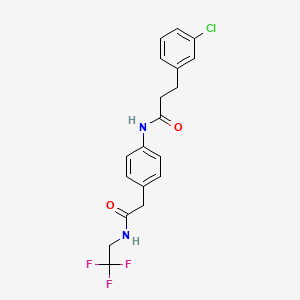 3-(3-chlorophenyl)-N-(4-(2-oxo-2-((2,2,2-trifluoroethyl)amino)ethyl)phenyl)propanamide