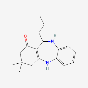 9,9-dimethyl-6-propyl-6,8,10,11-tetrahydro-5H-benzo[b][1,4]benzodiazepin-7-one