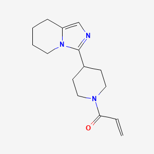 molecular formula C15H21N3O B2887231 1-[4-(5,6,7,8-Tetrahydroimidazo[1,5-a]pyridin-3-yl)piperidin-1-yl]prop-2-en-1-one CAS No. 2188734-03-2