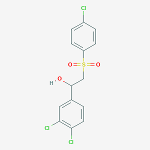 molecular formula C14H11Cl3O3S B2887233 2-[(4-Chlorophenyl)sulfonyl]-1-(3,4-dichlorophenyl)-1-ethanol CAS No. 477859-19-1