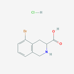 molecular formula C10H11BrClNO2 B2887235 5-Bromo-1,2,3,4-tetrahydroisoquinoline-3-carboxylic acid hydrochloride CAS No. 178205-85-1