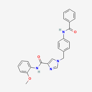 molecular formula C25H22N4O3 B2887247 1-(4-benzamidobenzyl)-N-(2-methoxyphenyl)-1H-imidazole-4-carboxamide CAS No. 1251683-80-3