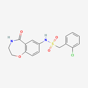 1-(2-chlorophenyl)-N-(5-oxo-2,3,4,5-tetrahydrobenzo[f][1,4]oxazepin-7-yl)methanesulfonamide