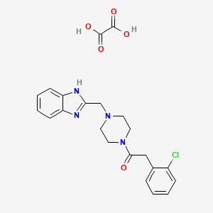 1-(4-((1H-benzo[d]imidazol-2-yl)methyl)piperazin-1-yl)-2-(2-chlorophenyl)ethanone oxalate