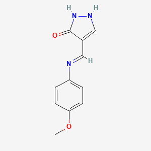 4-[(4-methoxyanilino)methylene]-2,4-dihydro-3H-pyrazol-3-one