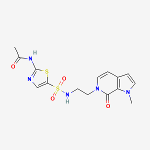 N-(5-(N-(2-(1-methyl-7-oxo-1H-pyrrolo[2,3-c]pyridin-6(7H)-yl)ethyl)sulfamoyl)thiazol-2-yl)acetamide