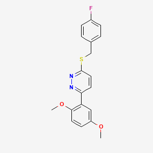 3-(2,5-Dimethoxyphenyl)-6-((4-fluorobenzyl)thio)pyridazine