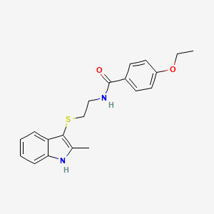 4-ethoxy-N-(2-((2-methyl-1H-indol-3-yl)thio)ethyl)benzamide