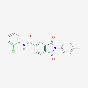 molecular formula C22H15ClN2O3 B288728 N-(2-chlorophenyl)-2-(4-methylphenyl)-1,3-dioxo-5-isoindolinecarboxamide 