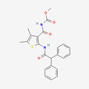 molecular formula C23H22N2O4S B2887283 甲基(2-(2,2-二苯基乙酰氨基)-4,5-二甲基噻吩-3-羰基)氨基甲酸酯 CAS No. 896307-13-4
