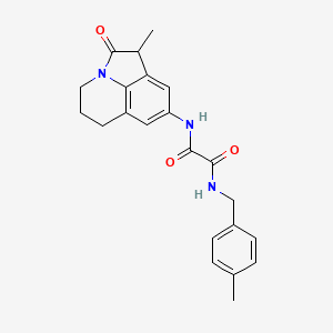 N1-(1-methyl-2-oxo-2,4,5,6-tetrahydro-1H-pyrrolo[3,2,1-ij]quinolin-8-yl)-N2-(4-methylbenzyl)oxalamide
