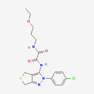 N'-[2-(4-chlorophenyl)-4,6-dihydrothieno[3,4-c]pyrazol-3-yl]-N-(3-ethoxypropyl)oxamide