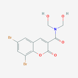 molecular formula C12H9Br2NO5 B288729 6,8-dibromo-N,N-bis(hydroxymethyl)-2-oxo-2H-chromene-3-carboxamide 