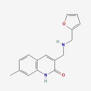 3-{[(Furan-2-ylmethyl)-amino]-methyl}-7-methyl-1H-quinolin-2-one