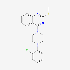molecular formula C19H19ClN4S B2887295 4-[4-(2-氯苯基)哌嗪基]-2-(甲硫基)喹唑啉 CAS No. 866137-94-2