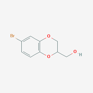 molecular formula C9H9BrO3 B2887300 (6-Bromo-2,3-dihydrobenzo[b][1,4]dioxin-2-yl)methanol CAS No. 280752-78-5