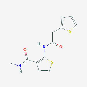 molecular formula C12H12N2O2S2 B2887302 N-methyl-2-(2-(thiophen-2-yl)acetamido)thiophene-3-carboxamide CAS No. 921816-03-7