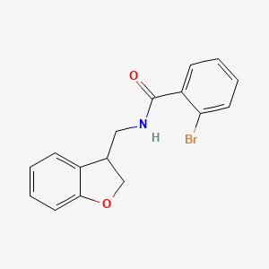 molecular formula C16H14BrNO2 B2887303 2-bromo-N-[(2,3-dihydro-1-benzofuran-3-yl)methyl]benzamide CAS No. 1791088-11-3