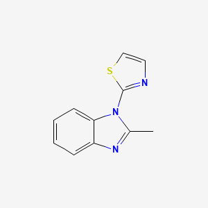 molecular formula C11H9N3S B2887304 2-(2-Methylbenzimidazol-1-yl)-1,3-thiazole CAS No. 1538767-83-7