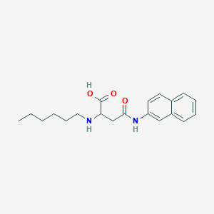 molecular formula C20H26N2O3 B2887310 2-(Hexylamino)-4-(naphthalen-2-ylamino)-4-oxobutanoic acid CAS No. 1047683-21-5