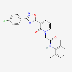 2-(3-(3-(4-chlorophenyl)-1,2,4-oxadiazol-5-yl)-2-oxopyridin-1(2H)-yl)-N-(2,6-dimethylphenyl)acetamide