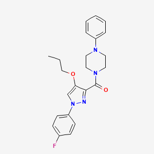 (1-(4-fluorophenyl)-4-propoxy-1H-pyrazol-3-yl)(4-phenylpiperazin-1-yl)methanone