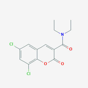 molecular formula C14H13Cl2NO3 B288732 6,8-dichloro-N,N-diethyl-2-oxo-2H-chromene-3-carboxamide 