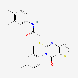N-(3,4-dimethylphenyl)-2-{[3-(2,4-dimethylphenyl)-4-oxo-3,4-dihydrothieno[3,2-d]pyrimidin-2-yl]sulfanyl}acetamide