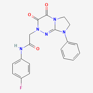 2-(3,4-dioxo-8-phenyl-3,4,7,8-tetrahydroimidazo[2,1-c][1,2,4]triazin-2(6H)-yl)-N-(4-fluorophenyl)acetamide