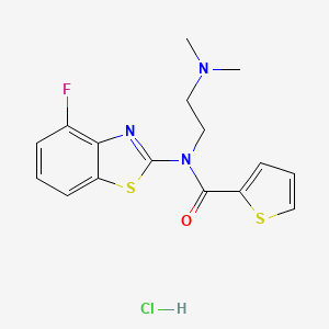 N-(2-(dimethylamino)ethyl)-N-(4-fluorobenzo[d]thiazol-2-yl)thiophene-2-carboxamide hydrochloride
