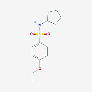 molecular formula C13H19NO3S B288735 N-cyclopentyl-4-ethoxybenzenesulfonamide 