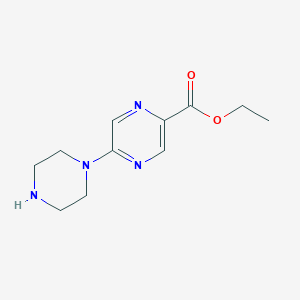 molecular formula C11H16N4O2 B2887355 Ethyl 5-piperazin-1-ylpyrazine-2-carboxylate CAS No. 2120713-10-0