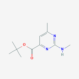 molecular formula C11H17N3O2 B2887359 Tert-butyl 6-methyl-2-(methylamino)pyrimidine-4-carboxylate CAS No. 2248294-42-8