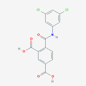 molecular formula C15H9Cl2NO5 B288737 4-[(3,5-Dichloroanilino)carbonyl]isophthalic acid 