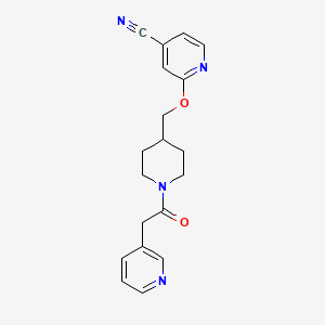 2-[[1-(2-Pyridin-3-ylacetyl)piperidin-4-yl]methoxy]pyridine-4-carbonitrile