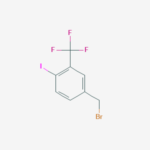 molecular formula C8H5BrF3I B2887422 4-Iodo-3-(trifluoromethyl)benzyl bromide CAS No. 1261457-09-3