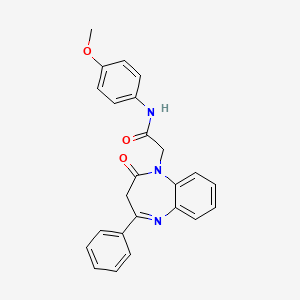 molecular formula C24H21N3O3 B2887438 N-(4-methoxyphenyl)-2-(2-oxo-4-phenyl-2,3-dihydro-1H-1,5-benzodiazepin-1-yl)acetamide CAS No. 842109-83-5