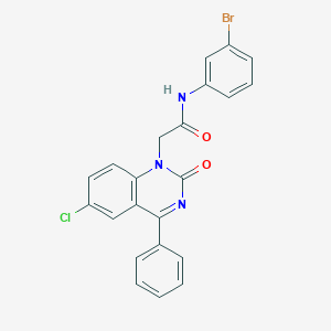 molecular formula C22H15BrClN3O2 B2887440 N-(3-bromophenyl)-2-(6-chloro-2-oxo-4-phenylquinazolin-1(2H)-yl)acetamide CAS No. 941933-78-4