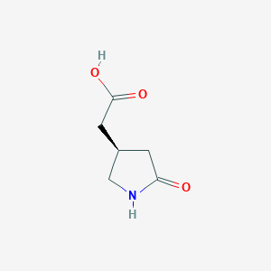 molecular formula C6H9NO3 B2887454 2-[(3R)-5-oxopyrrolidin-3-yl]acetic acid CAS No. 808157-06-4