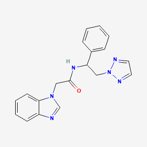 molecular formula C19H18N6O B2887460 2-(1H-benzo[d]imidazol-1-yl)-N-(1-phenyl-2-(2H-1,2,3-triazol-2-yl)ethyl)acetamide CAS No. 2034560-14-8