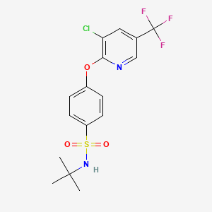 N-(Tert-butyl)-4-((3-chloro-5-(trifluoromethyl)-2-pyridinyl)oxy)benzenesulfonamide