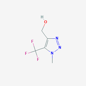 molecular formula C5H6F3N3O B2887469 [1-methyl-5-(trifluoromethyl)-1H-1,2,3-triazol-4-yl]methanol CAS No. 1267796-04-2