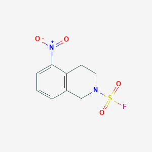 molecular formula C9H9FN2O4S B2887477 5-Nitro-3,4-dihydro-1H-isoquinoline-2-sulfonyl fluoride CAS No. 2411271-12-8