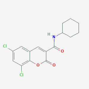 molecular formula C16H15Cl2NO3 B288750 6,8-dichloro-N-cyclohexyl-2-oxo-2H-chromene-3-carboxamide 