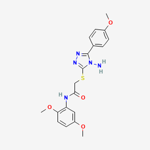 molecular formula C19H21N5O4S B2887537 2-{[4-氨基-5-(4-甲氧基苯基)-4H-1,2,4-三唑-3-基]硫代}-N-(2,5-二甲氧基苯基)乙酰胺 CAS No. 898607-35-7